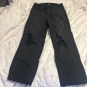 Wild Fable Black High Waisted Ripped Jeans